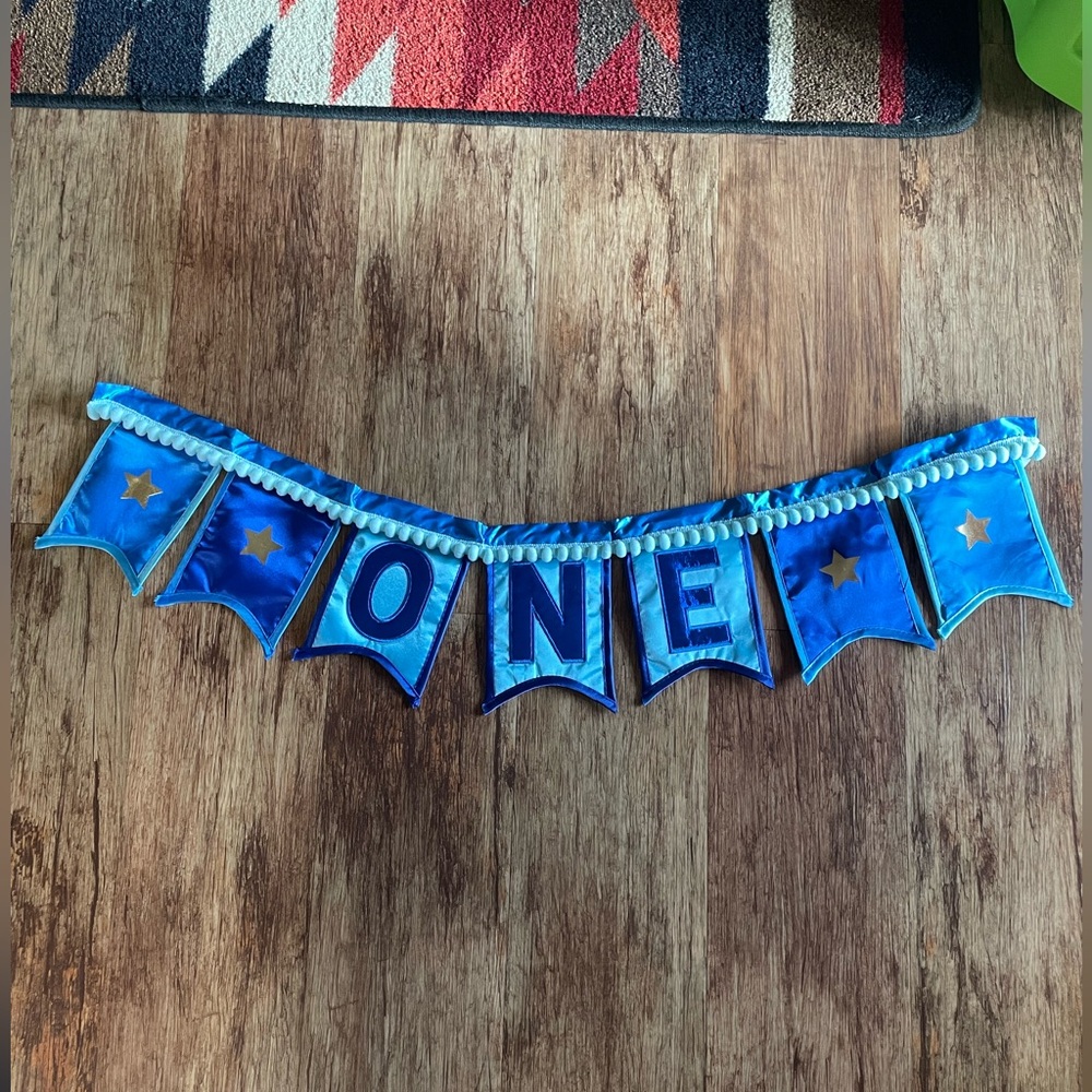 First Birthday high chair banner